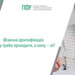 Логотип ПФУ та напис: Фізична ідентифікація: кому треба проходити, а кому – ні?
